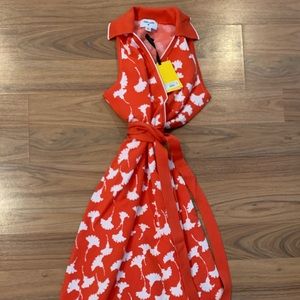 DVF for Target Collared Sleeveless Sweaterknit Midi Wrap Dress